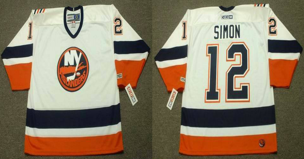 2019 Men New York Islanders #12 Simon white CCM NHL jersey->new york islanders->NHL Jersey